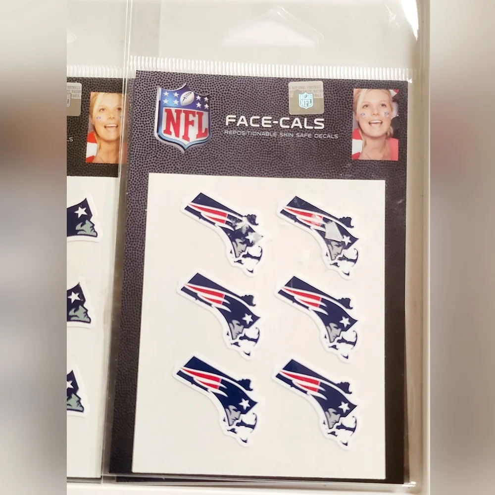 NWT SET OF 3 FACE DECALS: REDSOX & PATRIOTS FANGEAR! - Picture 11 of 12